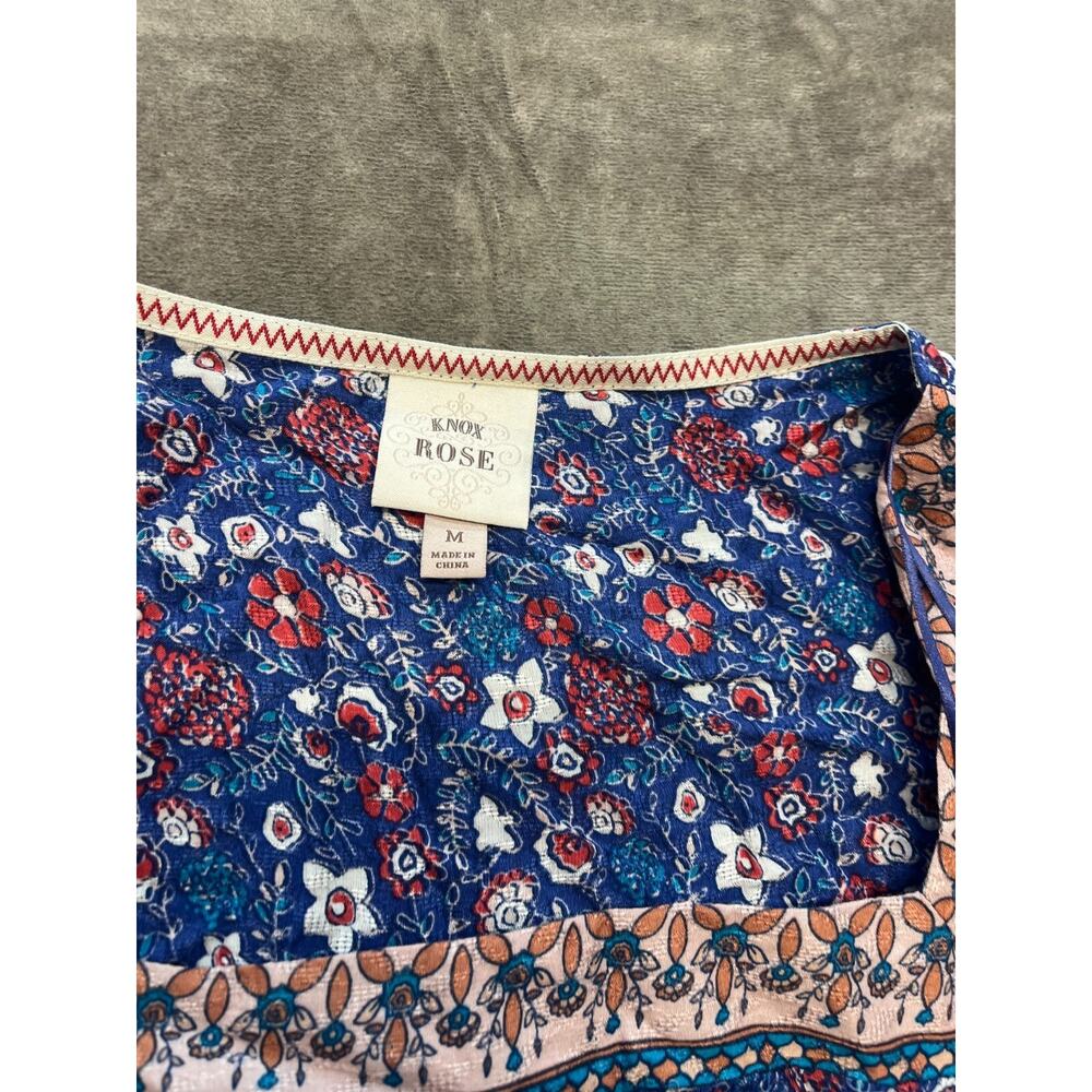 Knox Rose Blue short sleeve Blue shirt Medium - Picture 4 of 6